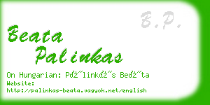 beata palinkas business card